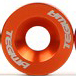 Tegiwa ozdobné podložky a šroubky - 5ks, barva podložek oranžová, barva šroubků černá, délka šroubků 25mm
