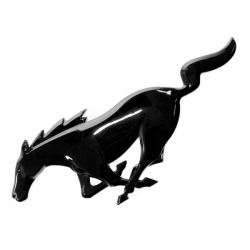 Ford černé lesklé logo na přední masku Pony - Ford Mustang (Nový model 2015+)