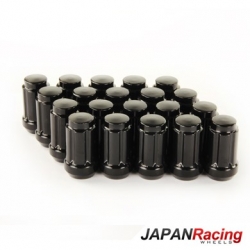 Japan Racing JN2 odlehčené matice na kola Short uzavřený konec - barva černá