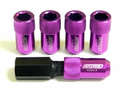 Arospeed odlehčené matice na kola Tuner Hex 20ks - Purple