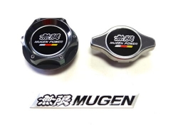 VMS Racing hliníkové víčko na olej Gunmetal a víčko chladiče Mugen - Honda Civic / Del Sol / Integra / Prelude / S2000 / Accord