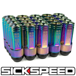 Sickspeed 3-dílné kolové matice 50mm - Neo Chrome