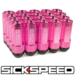 Sickspeed 3-dílné kolové matice 50mm (středová část) 20ks - růžové