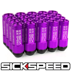 Sickspeed 3-dílné kolové matice 50mm - fialové