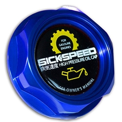 Sickspeed hliníkové víčko Type A - Mazda MX5, RX7, RX8, 3, 6 atd., barva modrá