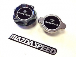 VMS Racing Mazdaspeed Gunmetal olejové a chladič obé hliníkové víčko Mazda - MX5, RX8, 323, 3 atd.