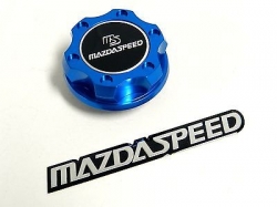 VMS Racing olejové hliníkové víčko Mazdaspeed - MX5, RX8, 323, 3 atd., barva modrá