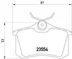 Zadní brzdové destičky pro kotouče 255mm - Škoda / Audi / Seat / VW