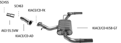 Bastuck catback výfukový systém - ProCee'd GT 1.6 T-Gdi (2019+)