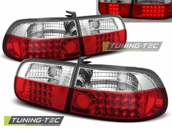 Tuning-Tec zadní čirá světla červená LED - Honda Civic 5G EG Hatchback (92 - 95)