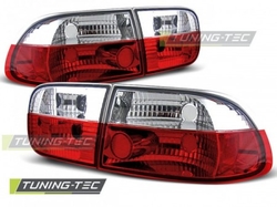 Tuning-Tec zadní čirá světla červená - Honda Civic 5G EG Coupe / Sedan (92 - 95)