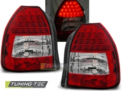 Tuning-Tec zadní čirá světla červená LED - Honda Civic 6G EK Hatchback (96 - 00)