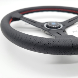Nardi kožený závodní volant Classic Red - 330mm 