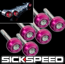 Sickspeed růžové ozdobné podložky na zadní spodní ramena - Honda Civic / CRX / Del Sol / Integra (88 - 01)