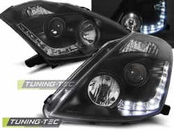 Tuning-Tec přední čirá světla D2S Daylight Black - Nissan 350z (03 - 06)