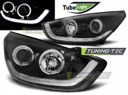 Tuning-Tec přední čirá světla Tube Light Black - Hyundai ix35 (10 - 13)