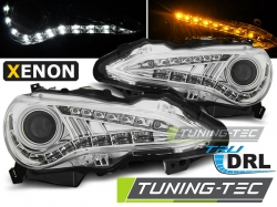 Tuning-Tec přední čirá světla LED Tru DRL Chrome - Toyota GT86 (12+)