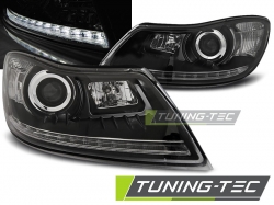 Tuning-Tec přední čirá světla Daylight Black - Škoda Octavia II (09 - 12)