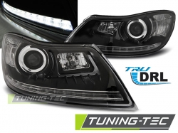 Tuning-Tec přední čirá světla DRL Black - Škoda Octavia II (09 - 12)