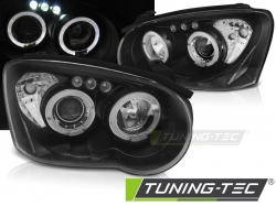 Tuning-Tec přední čirá světla Angel Eyes Black - Subaru Impreza GD (03 - 05)