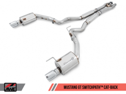 AWE Tuning elektronicky ovládaný catback výfuk SwitchPath - Ford Mustang GT V8 5.0 (15 - 17)
