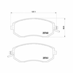 MTEC přední brzdové destičky Mintex - Toyota GT86 / Subaru BRZ