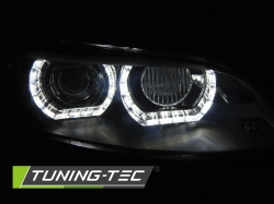 Tuning-Tec přední čirá světla DRL Black - BMW E92 Coupe / E93 Cabrio (06 - 10)