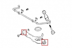 Hardrace silentbloky zadních spodních ramen - Mazda 3 BK BL (04 - 13) / Ford Focus MK1 MK2 MK3