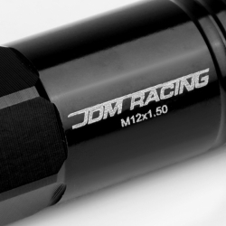 DNA matice na kola JDM Racing Open End 20ks - M12x1.5 Black