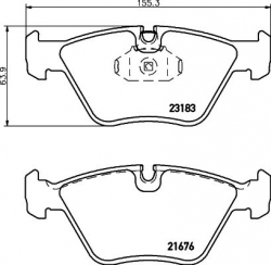 MTEC přední brzdové destičky Mintex - BMW 3 E46 330D 330I (00 - 05)