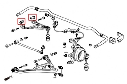 Hardrace silentbloky zadních horních ramen s Pillowbally - Honda S2000 AP2 (04 - 09)