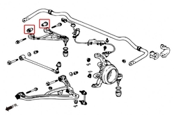 Hardrace silentbloky zadních horních ramen - Honda S2000 AP2 (04 - 09)