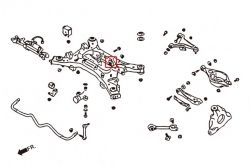 Hardrace zadní silentblok uložení diferenciálu - Nissan 350z (03 - 08)