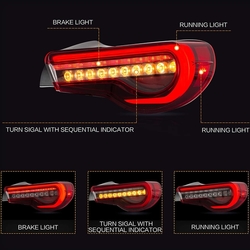 Spyder zadní LED sekvenční světla - Toyota GT86 / Subaru BRZ
