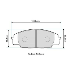 PBS ProTrack přední brzdové destičky - Honda Civic FN2 Type-R (06 - 11)