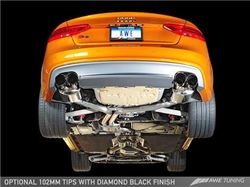 AWE Tuning catback výfuk Touring Edition Diamond Black tips 102mm - Audi S5 3.0t (13 - 17)