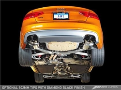 AWE Tuning catback výfuk Touring Edition Diamond Black tips 102mm - Audi S5 3.0t (13 - 17)