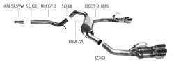 Bastuck axleback výfukový systém ECE - Honda Civic 9G Type-R FK2 (15+)