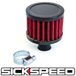 Sickspeed vzduchový filtr PCV - černý, vstup 12mm