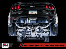 AWE Tuning axleback výfuk Track Eedition - Ford Mustang GT V8 5.0 (15 - 17)