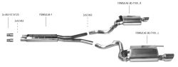 Bastuck catback výfukový systém s elektronickými klapkami - Ford Mustang GT 5.0 V8 (Nový model 2015+)