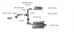 Bastuck axleback výfukový systém - Škoda Octavia III 5E RS