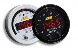 AEM stříbrný rámeček s bílým podkladem pro digitální budík tlaku oleje / paliva - 52mm X-Series