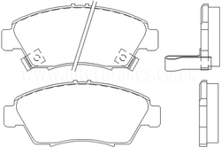 MTEC přední brzdové destičky pro kotouče 262mm - Honda Civic EG EJ EK EK4 EP1 (92 - 06)