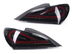 SuperLux LED Full Black Smoke sekvenční zadní světla - Hyundai Genesis Coupe