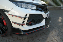 Maxton přítlačná křidélka na přední nárazník (Canards) - Honda civic Type-R FK8 (17+)