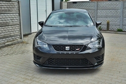 Maxton ABS lip V1 pod přední nárazník  - Seat Leon Cupra / FR MK3 (12 - 16)