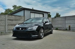 Maxton ABS lip V1 pod přední nárazník  - Seat Leon Cupra / FR MK3 (12 - 16)