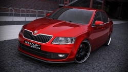 Maxton ABS lip V1 pod přední nárazník  - Škoda Octavia MK3 (12 - 16)