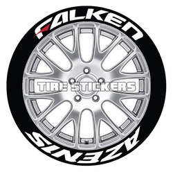 Tirestickers nálepky na pneumatiky - FALKEN AZENIS (Red dash)